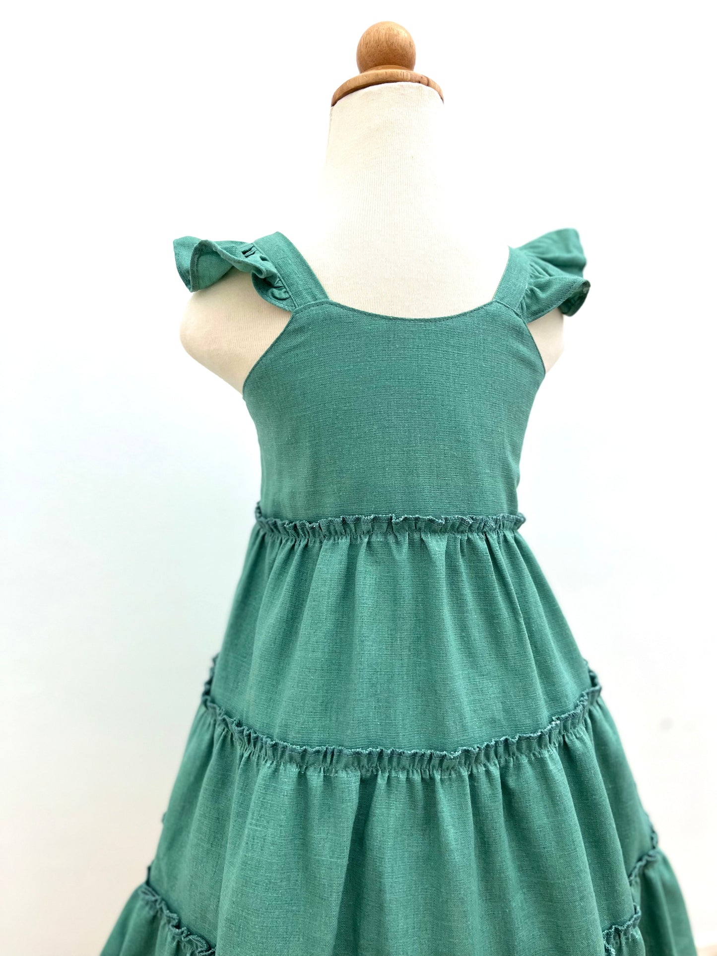 Cannes Dress, Teal Linen