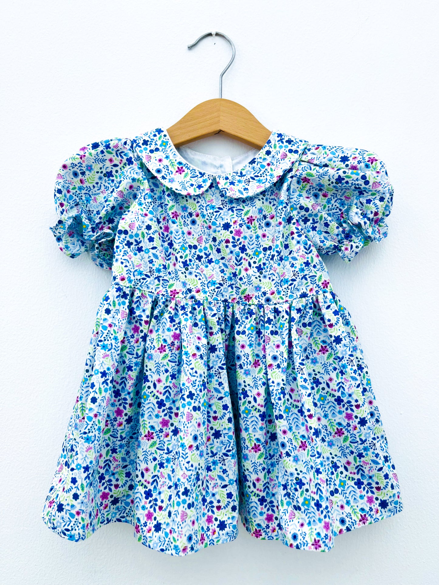 Liberty Dress, Blue Ditsy