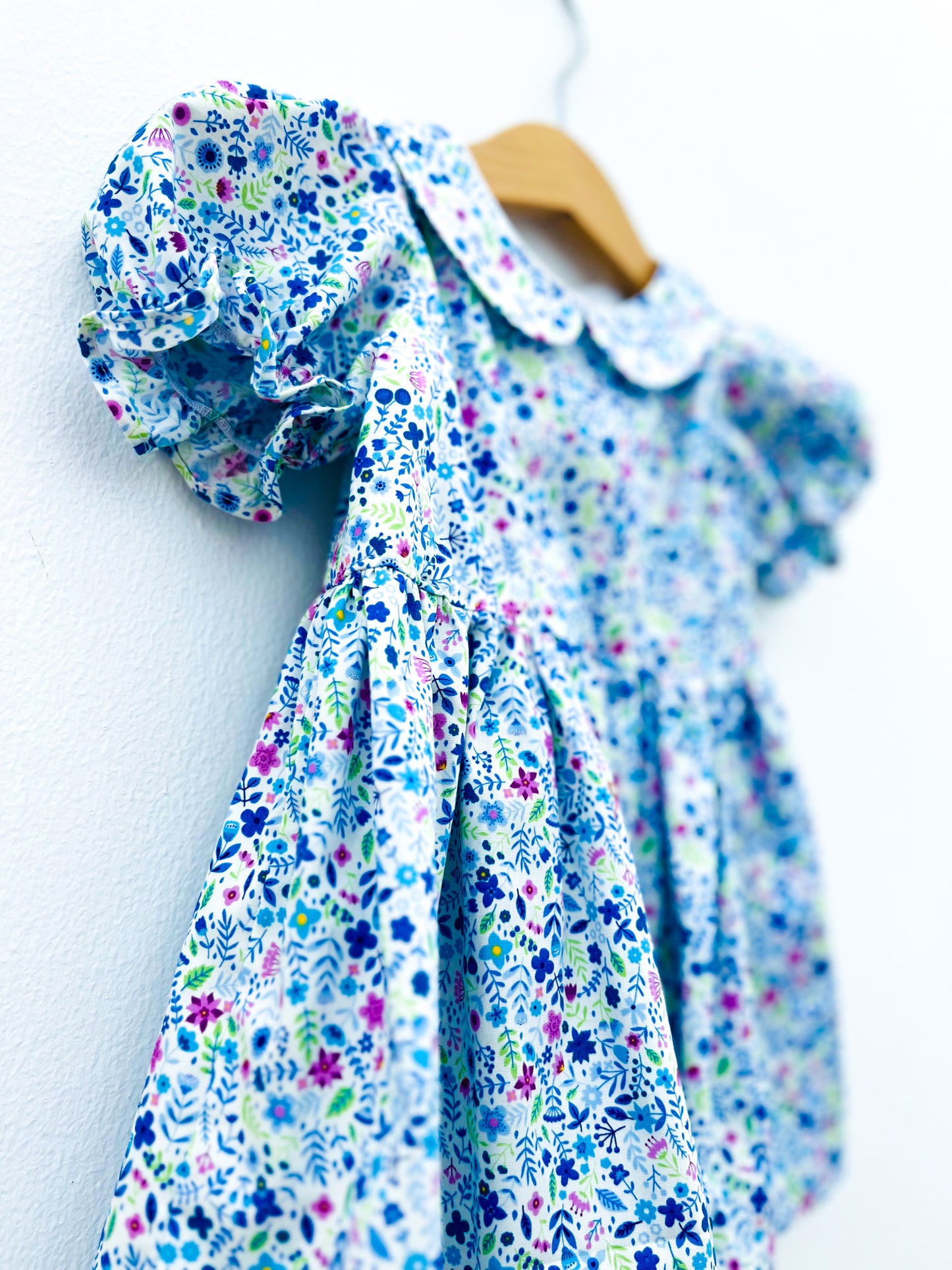 Liberty Dress, Blue Ditsy