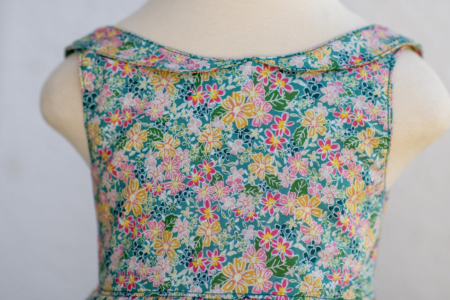 Molly Dress, Green floral