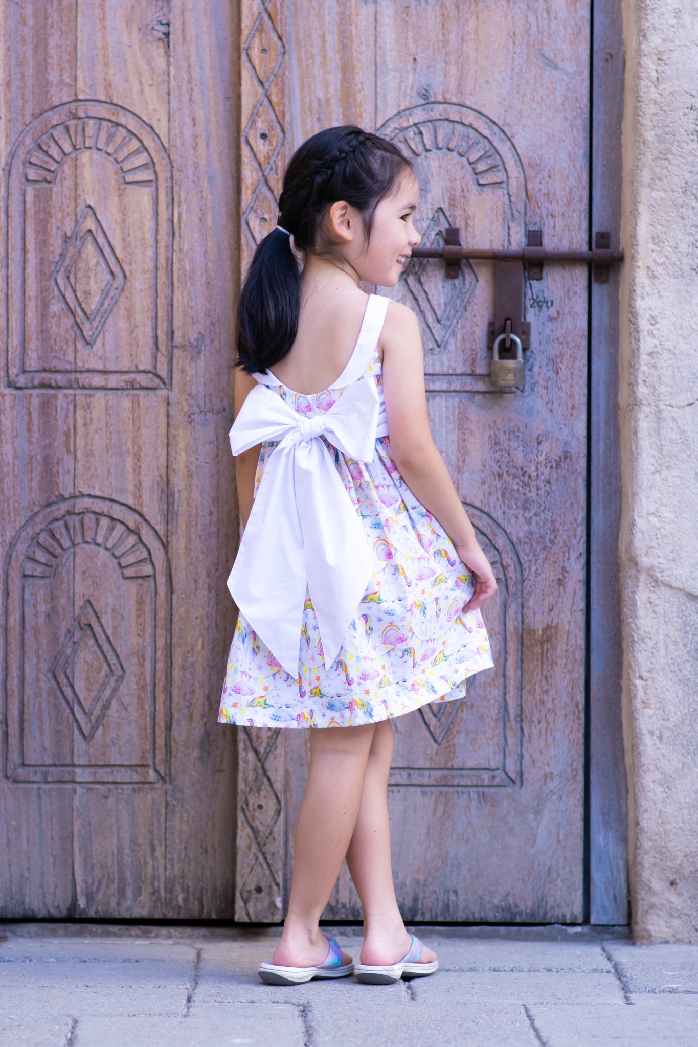 Molly Bow Dress, Magical Unicorns