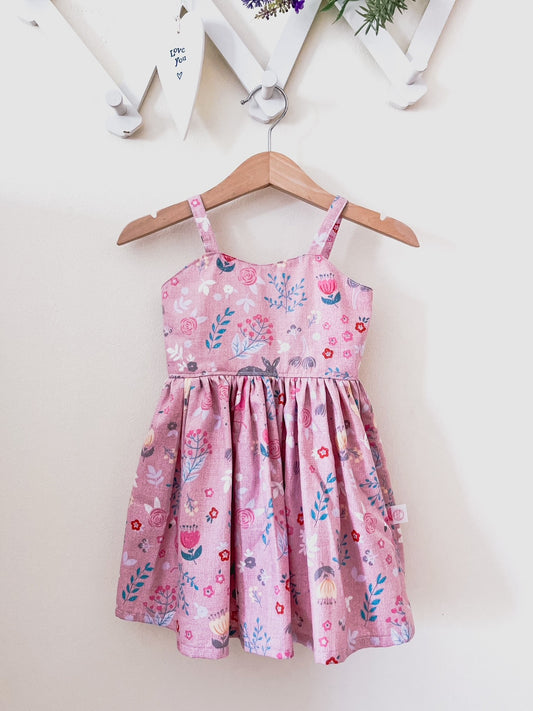 Malibu Dress, In The Forest Pink