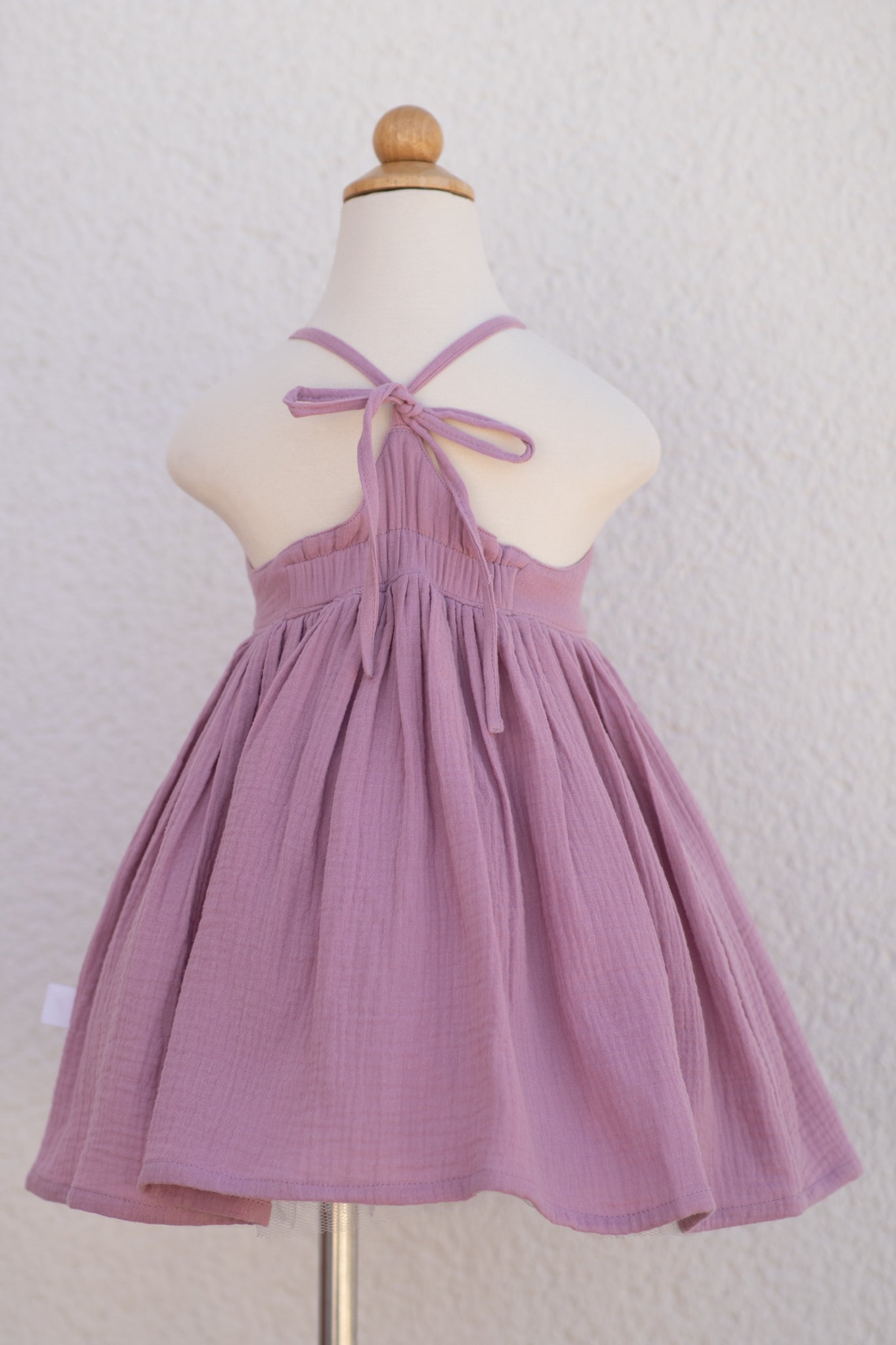 Amsterdam Dress, Dusky Pink Cotton Gauze