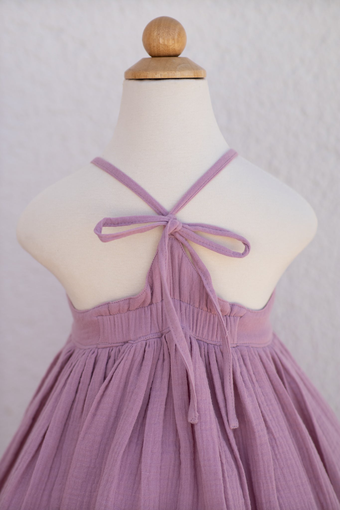 Amsterdam Dress, Dusky Pink Cotton Gauze